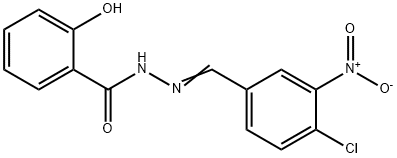 N'-{4-chloro-3-nitrobenzylidene}-2-hydroxybenzohydrazide Structure