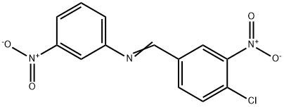 N-(4-chloro-3-nitrobenzylidene)-3-nitroaniline 구조식 이미지