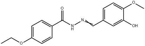 4-ethoxy-N'-(3-hydroxy-4-methoxybenzylidene)benzohydrazide 구조식 이미지