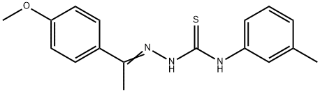 1-(4-methoxyphenyl)ethanone N-(3-methylphenyl)thiosemicarbazone 구조식 이미지