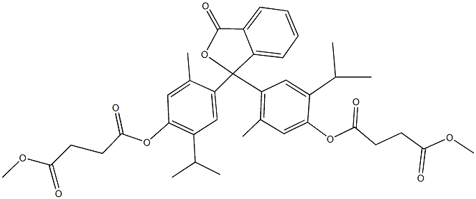 1-[2-isopropyl-4-(1-{5-isopropyl-4-[(4-methoxy-4-oxobutanoyl)oxy]-2-methylphenyl}-3-oxo-1,3-dihydro-2-benzofuran-1-yl)-5-methylphenyl] 4-methyl succinate 구조식 이미지