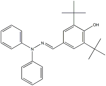 3,5-ditert-butyl-4-hydroxybenzaldehyde diphenylhydrazone 구조식 이미지