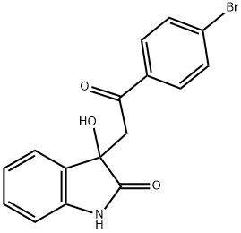 3-[2-(4-bromophenyl)-2-oxoethyl]-3-hydroxy-1,3-dihydro-2H-indol-2-one Structure