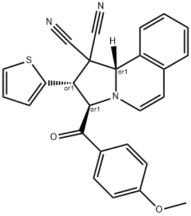 3-(4-methoxybenzoyl)-2-(2-thienyl)-2,3-dihydropyrrolo[2,1-a]isoquinoline-1,1(10bH)-dicarbonitrile 구조식 이미지