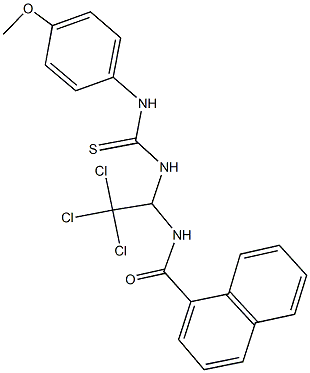 N-(2,2,2-trichloro-1-{[(4-methoxyanilino)carbothioyl]amino}ethyl)-1-naphthamide Structure