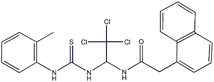 2-(1-naphthyl)-N-{2,2,2-trichloro-1-[(2-toluidinocarbothioyl)amino]ethyl}acetamide Structure