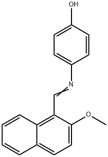 4-{[(2-methoxy-1-naphthyl)methylene]amino}phenol 구조식 이미지