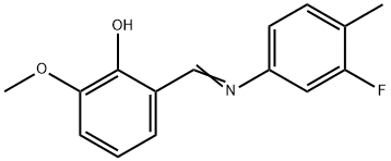 2-{[(3-fluoro-4-methylphenyl)imino]methyl}-6-methoxyphenol 구조식 이미지