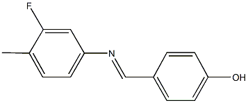 4-{[(3-fluoro-4-methylphenyl)imino]methyl}phenol Structure