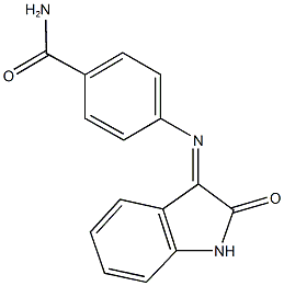 4-[(2-oxo-1,2-dihydro-3H-indol-3-ylidene)amino]benzamide Structure