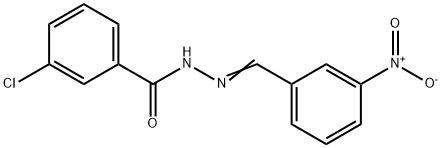 3-chloro-N'-{3-nitrobenzylidene}benzohydrazide 구조식 이미지