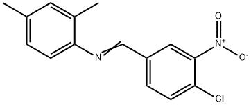 N-(4-chloro-3-nitrobenzylidene)-2,4-dimethylaniline 구조식 이미지