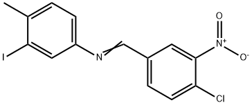 N-(4-chloro-3-nitrobenzylidene)-3-iodo-4-methylaniline 구조식 이미지