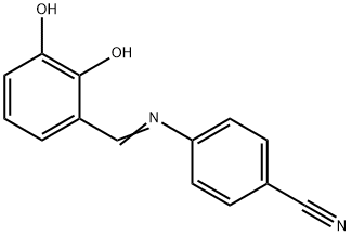 4-[(2,3-dihydroxybenzylidene)amino]benzonitrile Structure