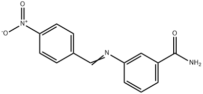 3-({4-nitrobenzylidene}amino)benzamide 구조식 이미지