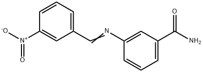 3-({3-nitrobenzylidene}amino)benzamide 구조식 이미지