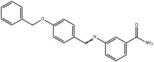 3-{[4-(benzyloxy)benzylidene]amino}benzamide Structure