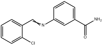 3-[(2-chlorobenzylidene)amino]benzamide Structure