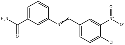 3-({4-chloro-3-nitrobenzylidene}amino)benzamide 구조식 이미지