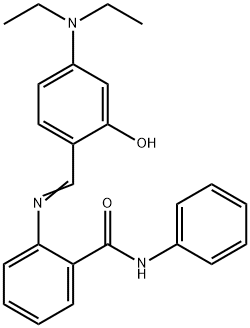 2-{[4-(diethylamino)-2-hydroxybenzylidene]amino}-N-phenylbenzamide 구조식 이미지