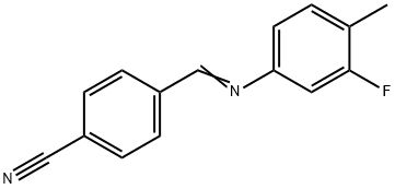 4-{[(3-fluoro-4-methylphenyl)imino]methyl}benzonitrile 구조식 이미지