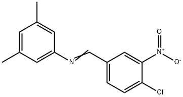 N-(4-chloro-3-nitrobenzylidene)-3,5-dimethylaniline Structure