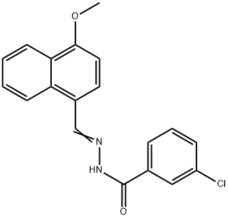 3-chloro-N'-[(4-methoxy-1-naphthyl)methylene]benzohydrazide Structure