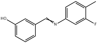 3-{[(3-fluoro-4-methylphenyl)imino]methyl}phenol Structure