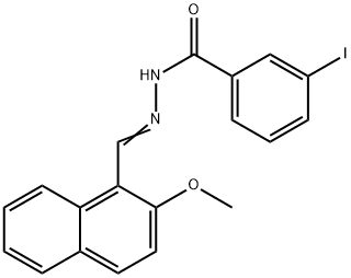 3-iodo-N'-[(2-methoxy-1-naphthyl)methylene]benzohydrazide 구조식 이미지