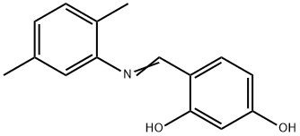 4-{[(2,5-dimethylphenyl)imino]methyl}-1,3-benzenediol Structure