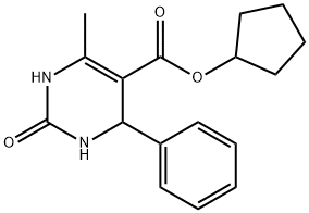 cyclopentyl 6-methyl-2-oxo-4-phenyl-1,2,3,4-tetrahydro-5-pyrimidinecarboxylate Structure