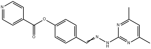 4-[2-(4,6-dimethyl-2-pyrimidinyl)carbohydrazonoyl]phenyl isonicotinate 구조식 이미지