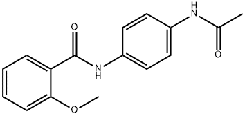 N-[4-(acetylamino)phenyl]-2-methoxybenzamide 구조식 이미지