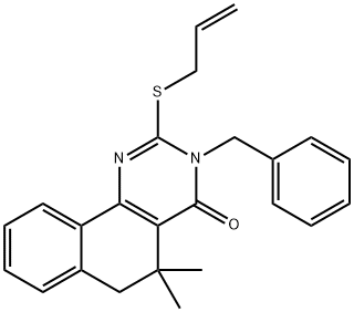 2-(allylsulfanyl)-3-benzyl-5,5-dimethyl-5,6-dihydrobenzo[h]quinazolin-4(3H)-one Structure