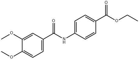 ethyl 4-[(3,4-dimethoxybenzoyl)amino]benzoate 구조식 이미지