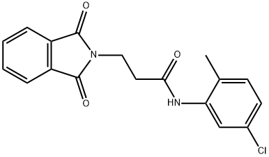 N-(5-chloro-2-methylphenyl)-3-(1,3-dioxo-1,3-dihydro-2H-isoindol-2-yl)propanamide 구조식 이미지