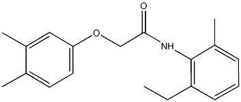 2-(3,4-dimethylphenoxy)-N-(2-ethyl-6-methylphenyl)acetamide 구조식 이미지