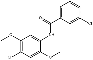 3-chloro-N-(4-chloro-2,5-dimethoxyphenyl)benzamide 구조식 이미지