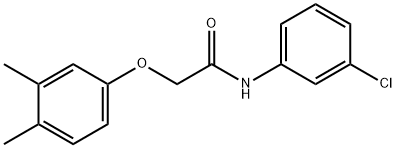 N-(3-chlorophenyl)-2-(3,4-dimethylphenoxy)acetamide 구조식 이미지