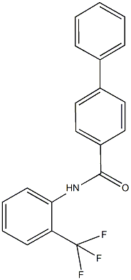 N-[2-(trifluoromethyl)phenyl][1,1'-biphenyl]-4-carboxamide 구조식 이미지