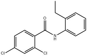 2,4-dichloro-N-(2-ethylphenyl)benzamide 구조식 이미지