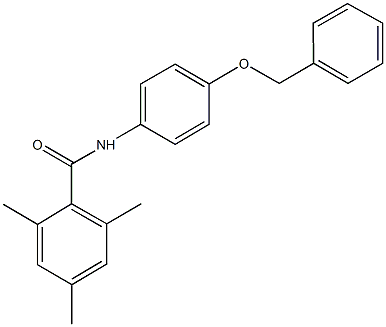 2,4,6-trimethyl-N-{4-[(phenylmethyl)oxy]phenyl}benzamide Structure