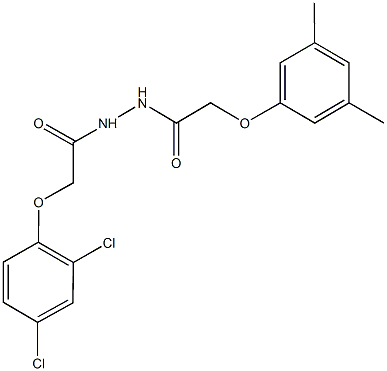 2-(2,4-dichlorophenoxy)-N'-[(3,5-dimethylphenoxy)acetyl]acetohydrazide 구조식 이미지