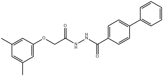 N'-([1,1'-biphenyl]-4-ylcarbonyl)-2-(3,5-dimethylphenoxy)acetohydrazide 구조식 이미지