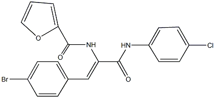 N-{2-(4-bromophenyl)-1-[(4-chloroanilino)carbonyl]vinyl}-2-furamide Structure