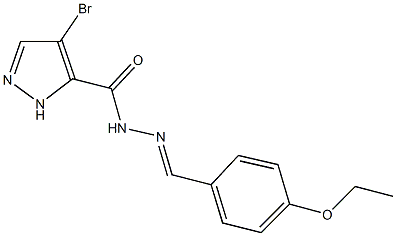 4-bromo-N'-(4-ethoxybenzylidene)-1H-pyrazole-5-carbohydrazide Structure