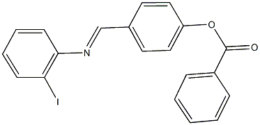 4-{[(2-iodophenyl)imino]methyl}phenyl benzoate 구조식 이미지