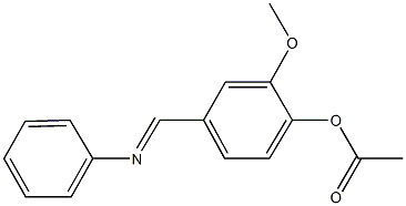 2-methoxy-4-[(phenylimino)methyl]phenyl acetate 구조식 이미지