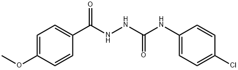 N-(4-chlorophenyl)-2-(4-methoxybenzoyl)hydrazinecarboxamide 구조식 이미지