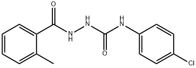 N-(4-chlorophenyl)-2-(2-methylbenzoyl)hydrazinecarboxamide 구조식 이미지